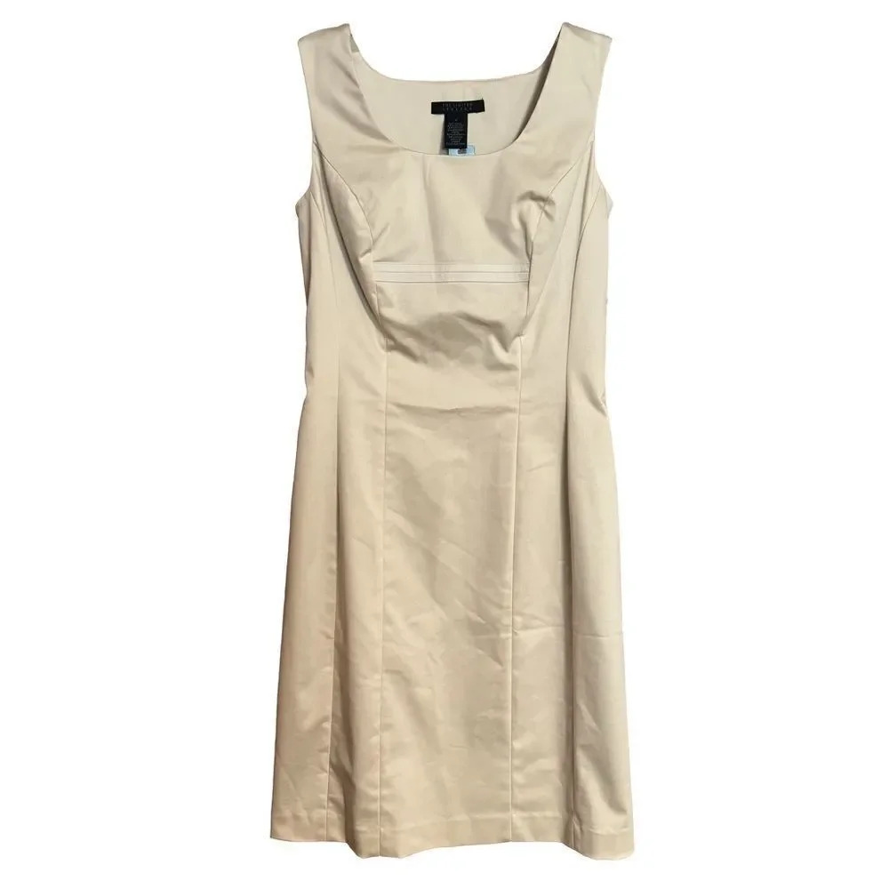 NWT THE LIMITED Beige Sleeveless Dress with Accent Stripes Size 4